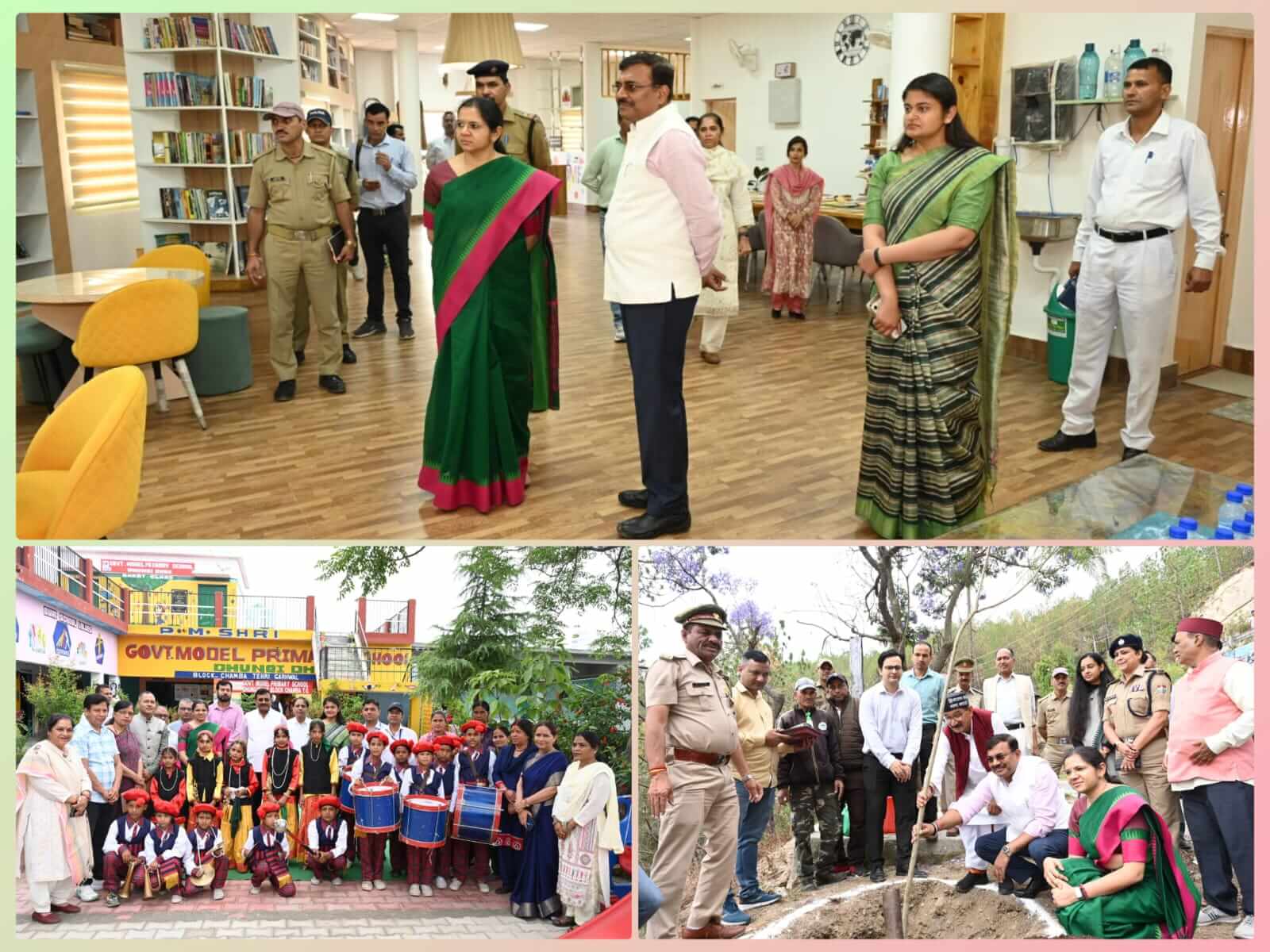 मुख्य सचिव ने विद्यालय आंगनबाड़ी और खेल सुविधाओं का निरीक्षण किया पौधरोपण कर दिया पर्यावरण संरक्षण का संदेश