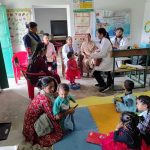 आंगनबाड़ी केंद्र सपलोड़ी में बच्चों की स्वास्थ्य जांच कर स्वच्छता और संतुलित आहार के प्रति किया जागरूक